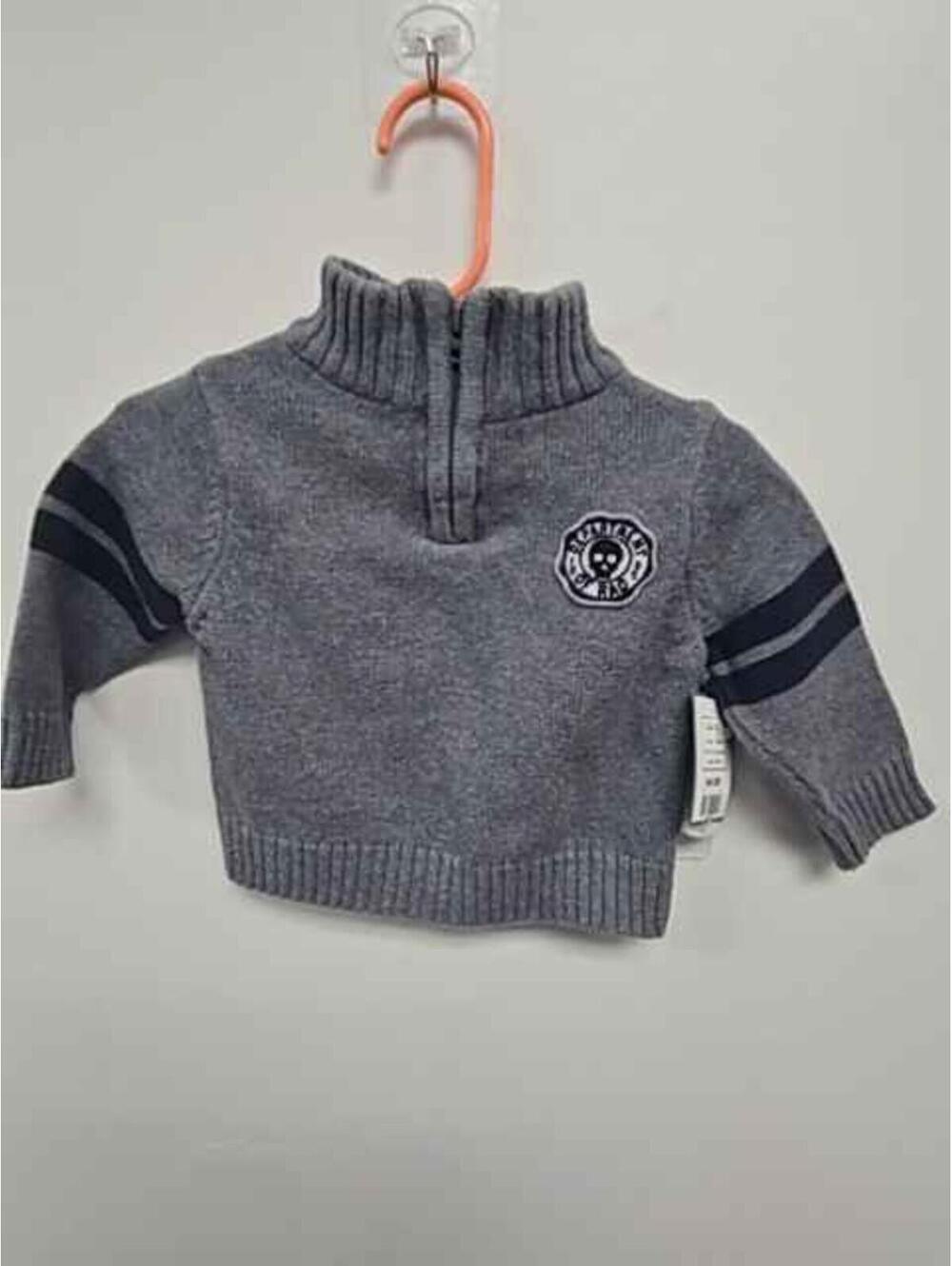 Grey OshKosh 1/4 Zip, 6M B